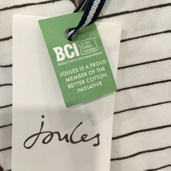 Joules Women's Plus Size Butterfly Long Sleeve Striped 100% Cotton Shirt Sz 16 - Picture 7 of 10